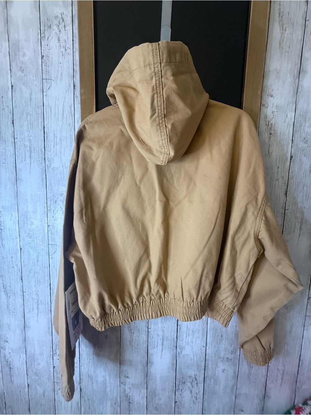 Celebrity Pink Cropped Utility Hoodie Jacket Brown/Tan Size XL NWT Basic - Picture 8 of 8